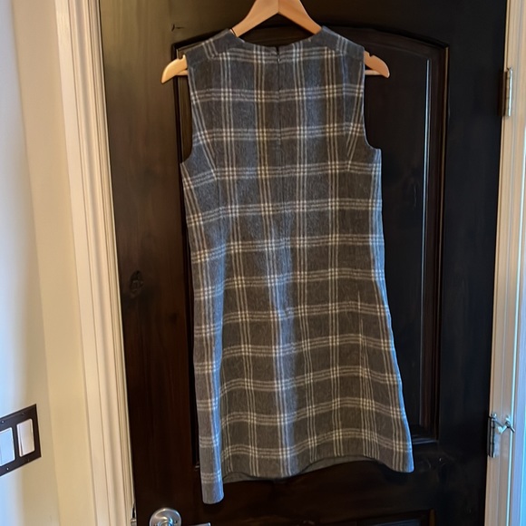 Theory Shift Dress Gray/Plaid - Picture 2 of 8